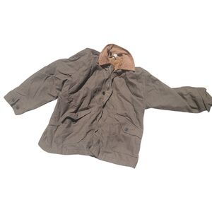 H&M Men's Brown Tan Corduroy Utility Military Chore Barn Utility Jacket L